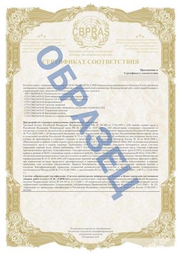 Образец Приложение к СТО 01.064.00220722.2-2020 Рубцовск Сертификат СТО 01.064.00220722.2-2020 